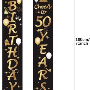 Gold and Black 50th Birthday Party Decorations